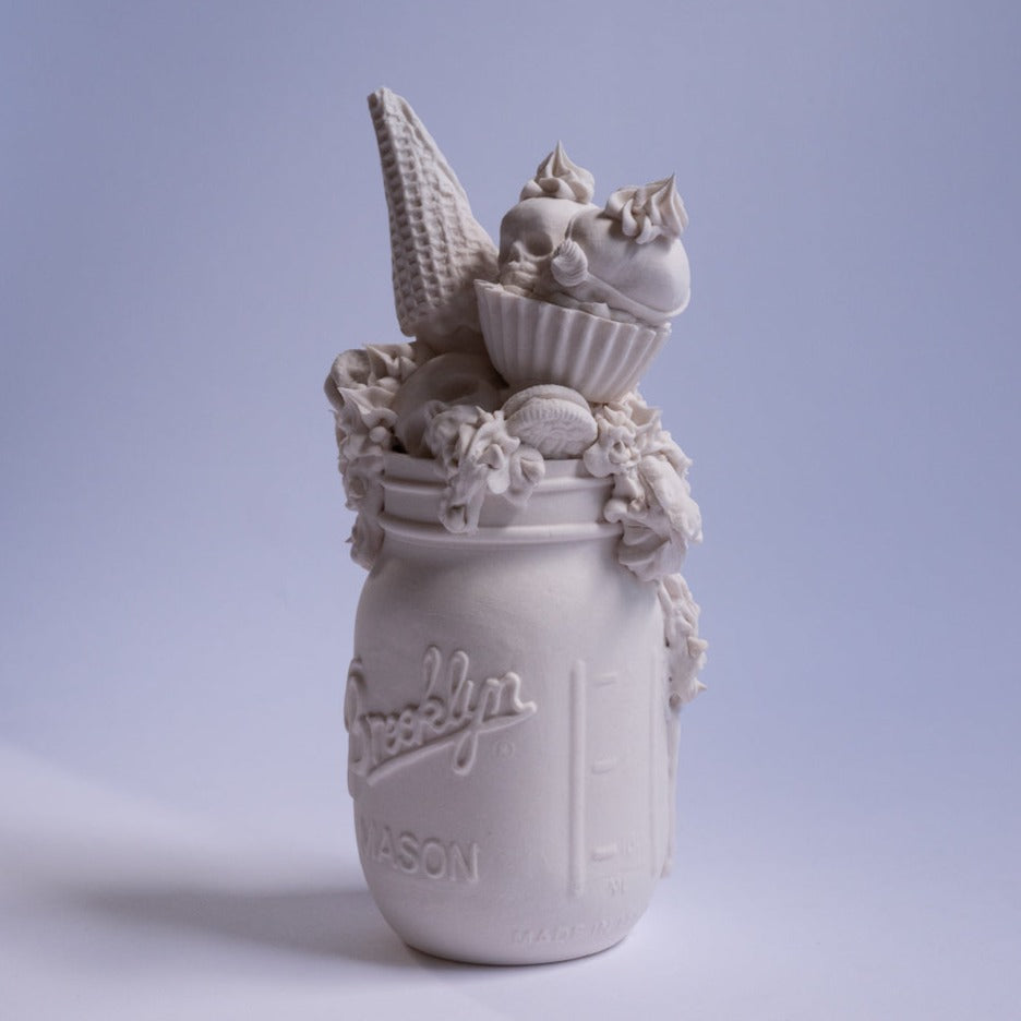 Brooklyn Mason Jar 1 (One of a Kind Porcelain Sculpture)