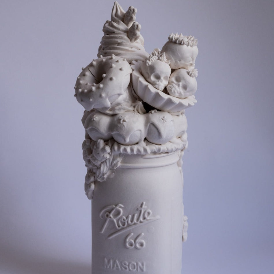 Route 66 Mason Jar II (One of a Kind Porcelain Sculpture)