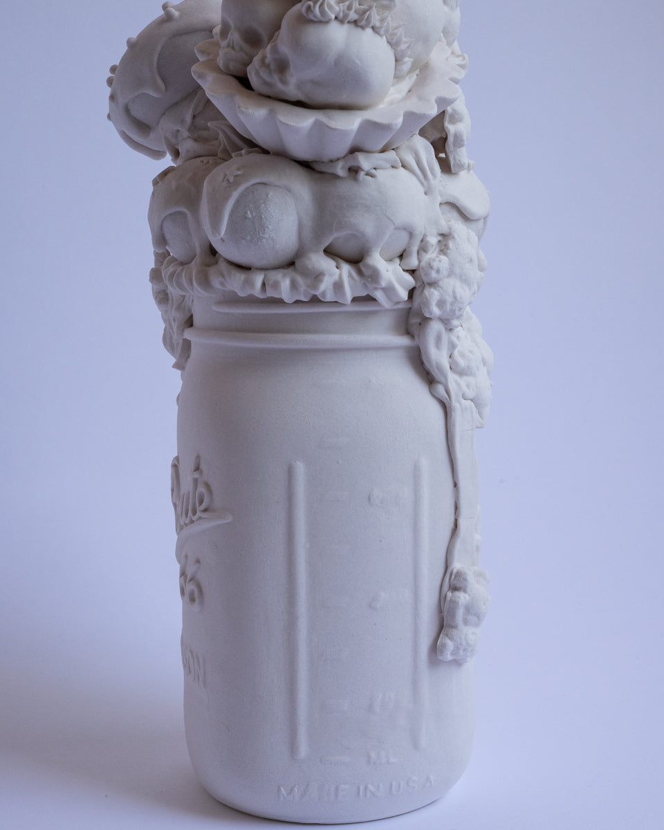 Route 66 Mason Jar II (One of a Kind Porcelain Sculpture)