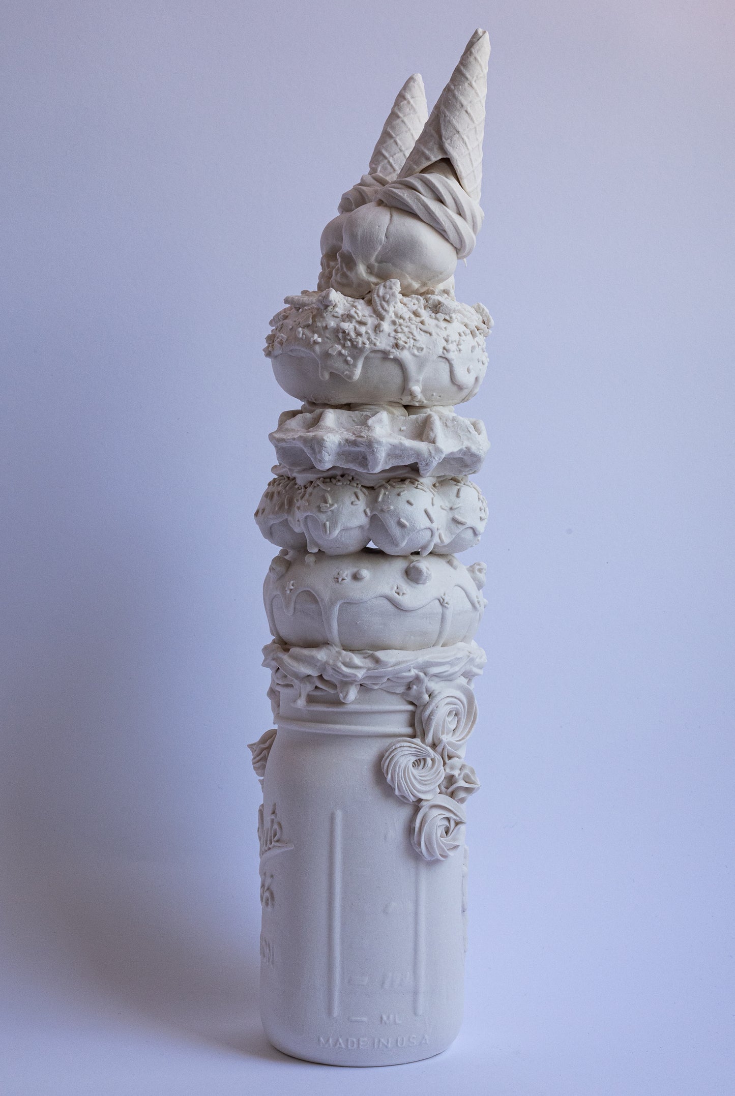 Route 66 Mason Jar III (One of a Kind Porcelain Sculpture)