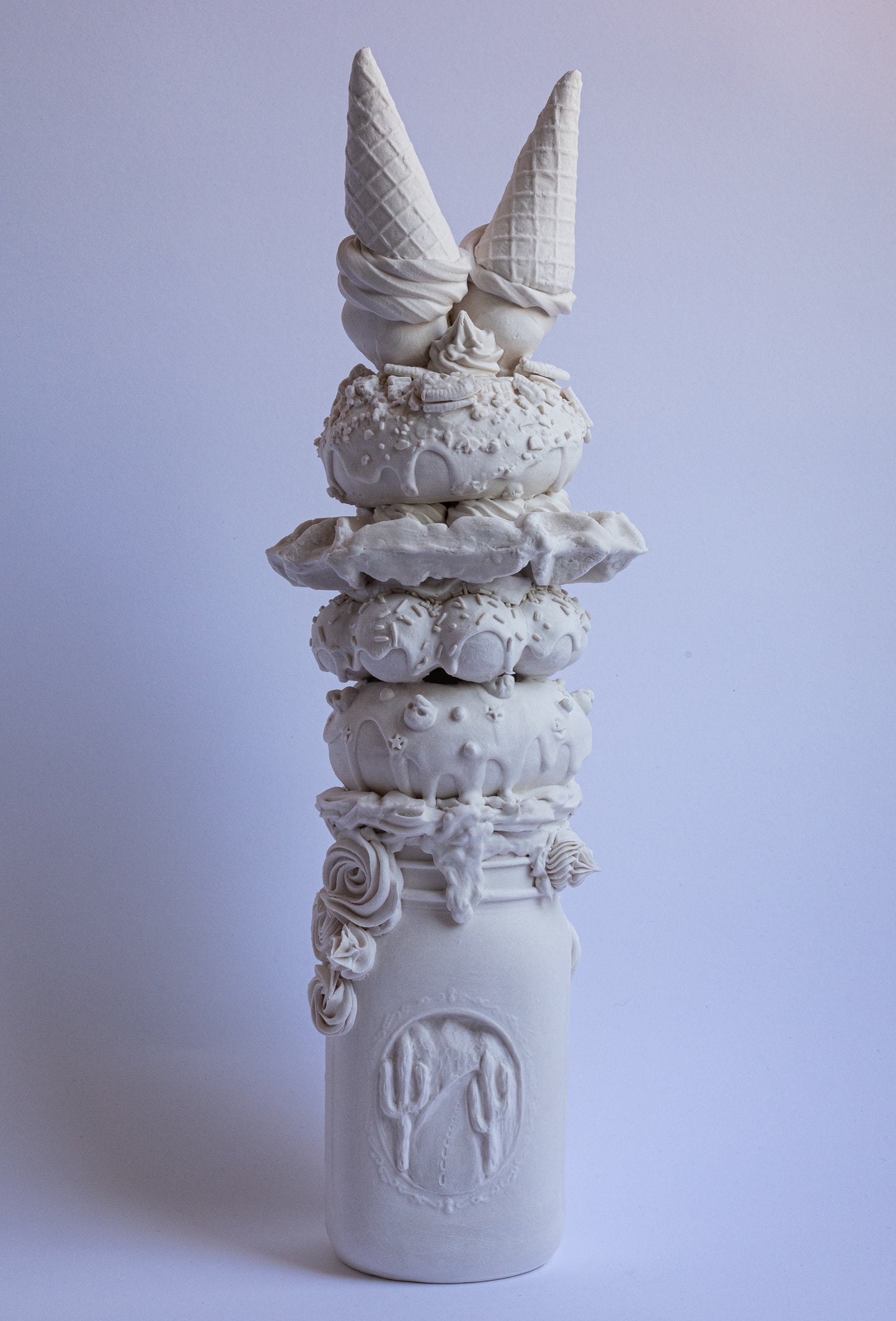 Route 66 Mason Jar III (One of a Kind Porcelain Sculpture)