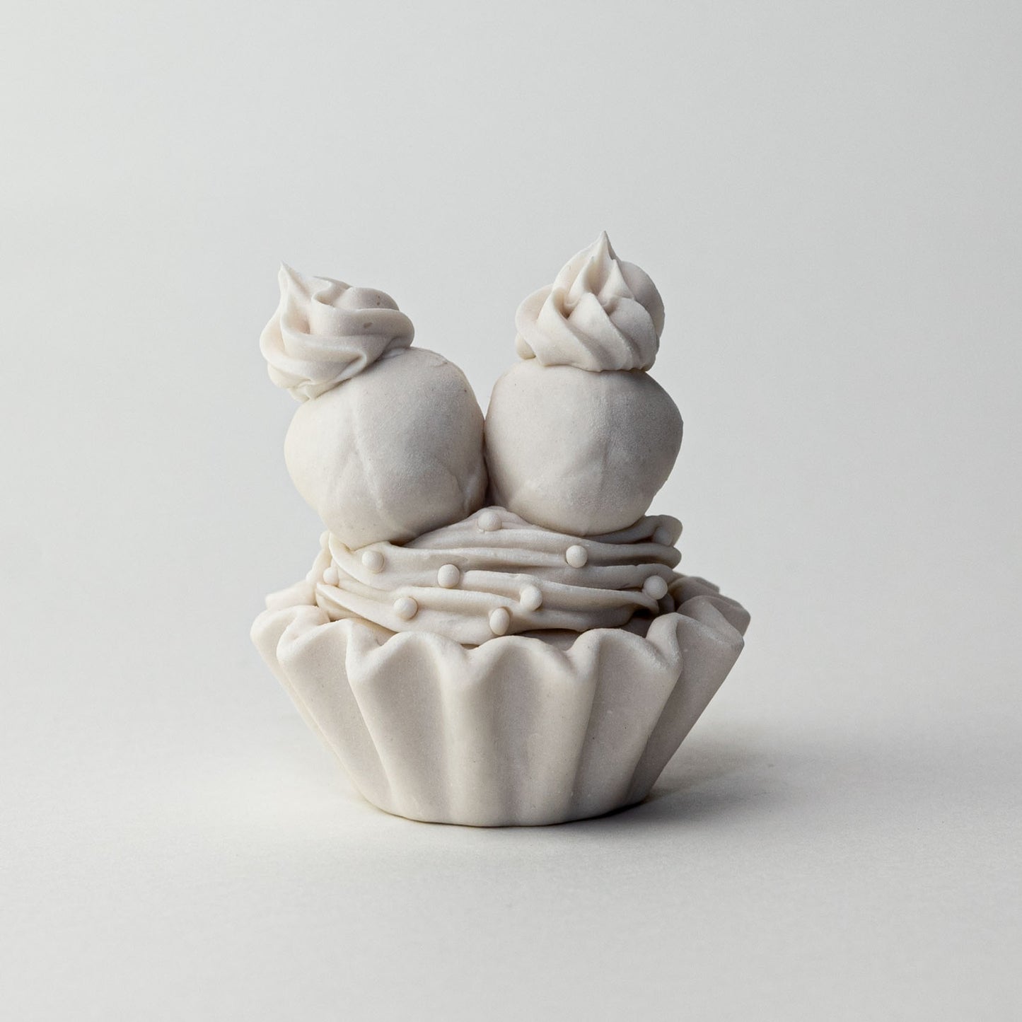 Twin Tart Swirl Porcelain Sculpture (Edition of 3)