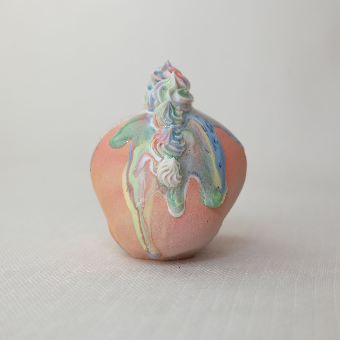 Large Rainbow Unicorn Dessert Skull M2