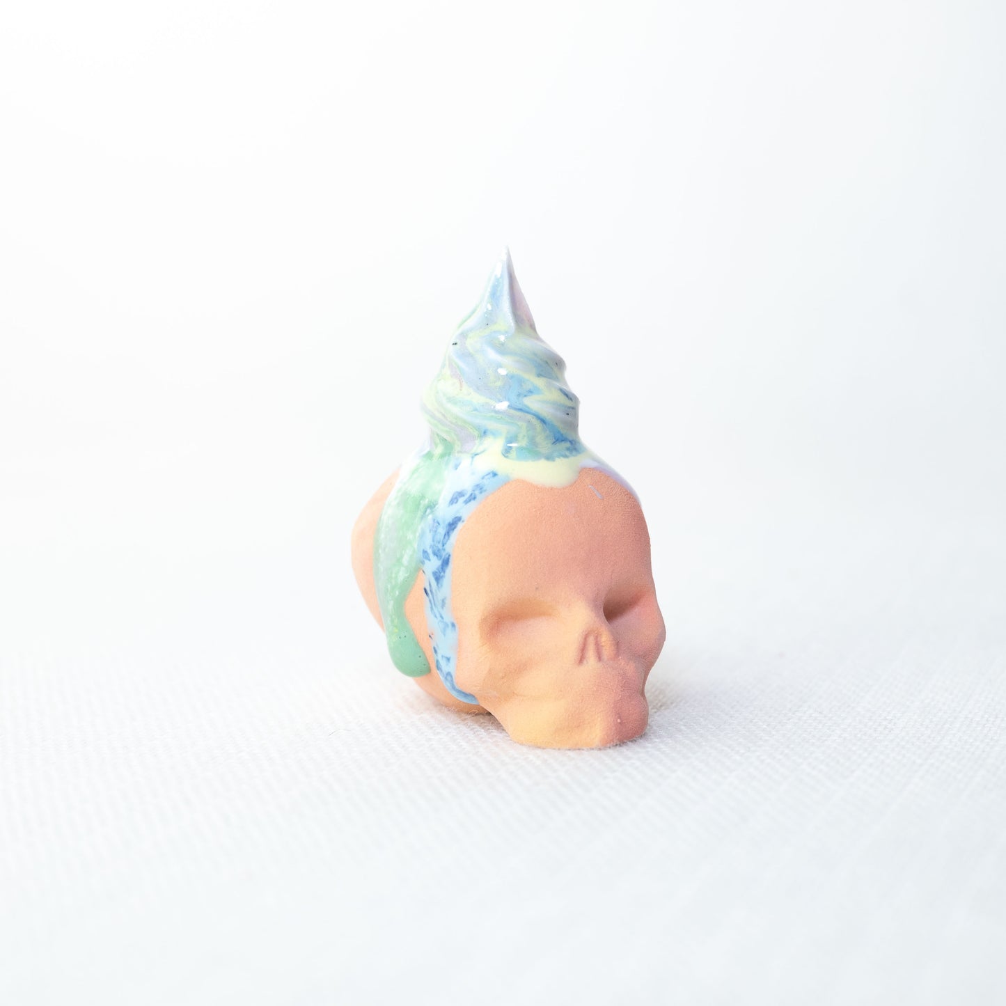 Small Rainbow Unicorn Dessert Skull C2