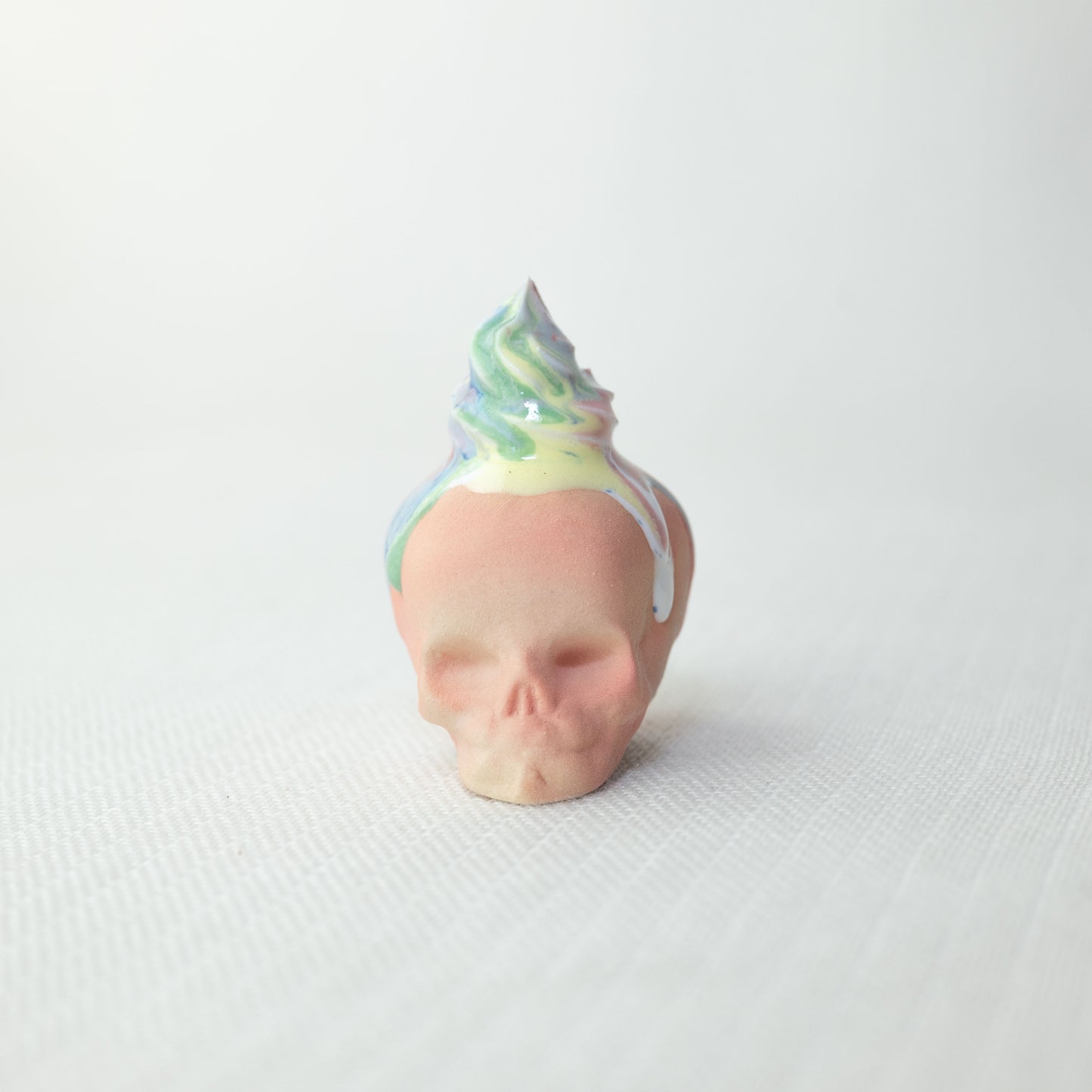 Small Rainbow Unicorn Dessert Skull C5