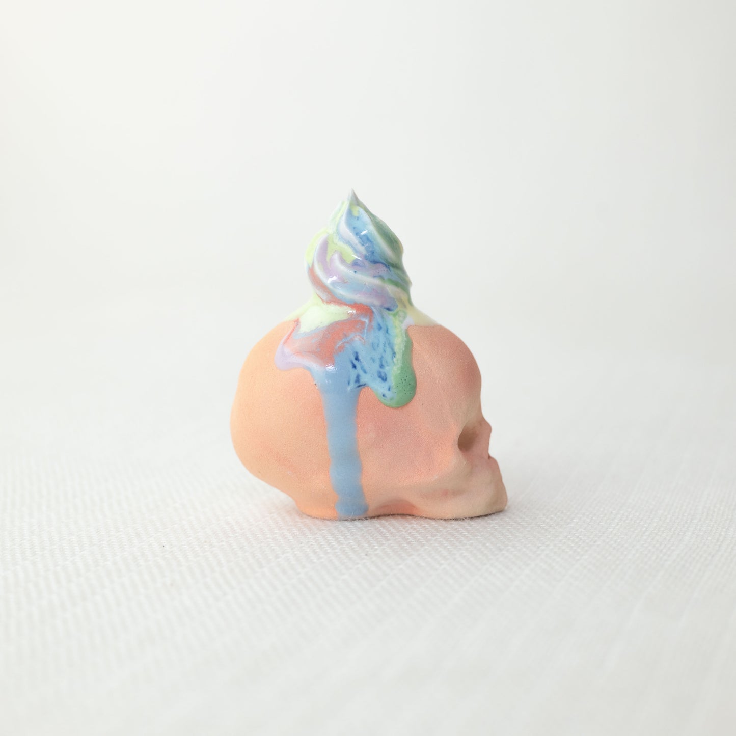 Small Rainbow Unicorn Dessert Skull C5