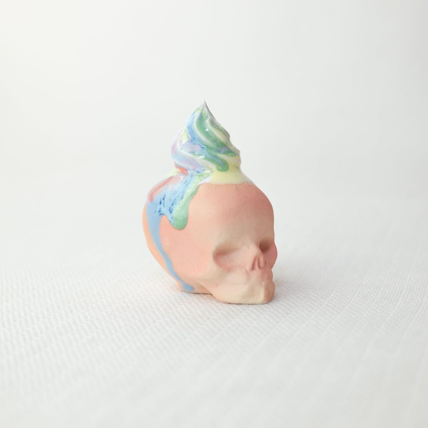 Small Rainbow Unicorn Dessert Skull C5