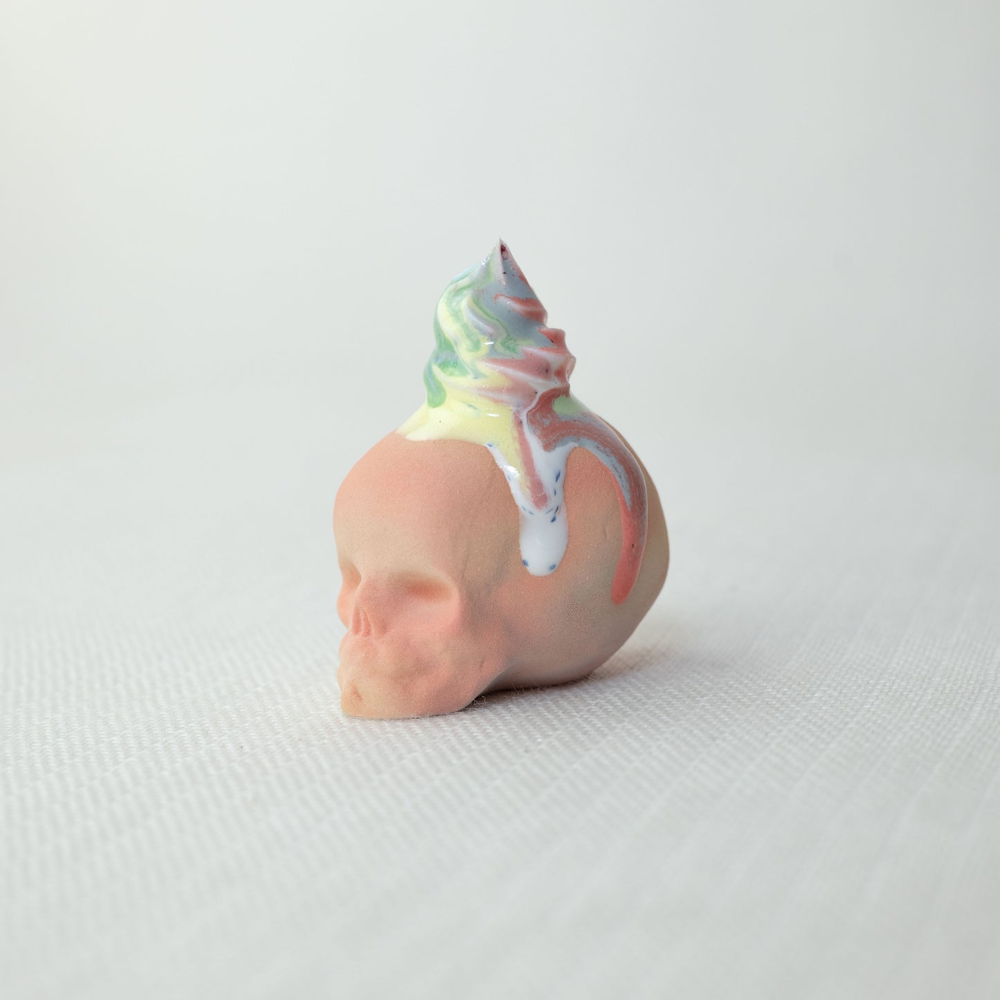 Small Rainbow Unicorn Dessert Skull C5