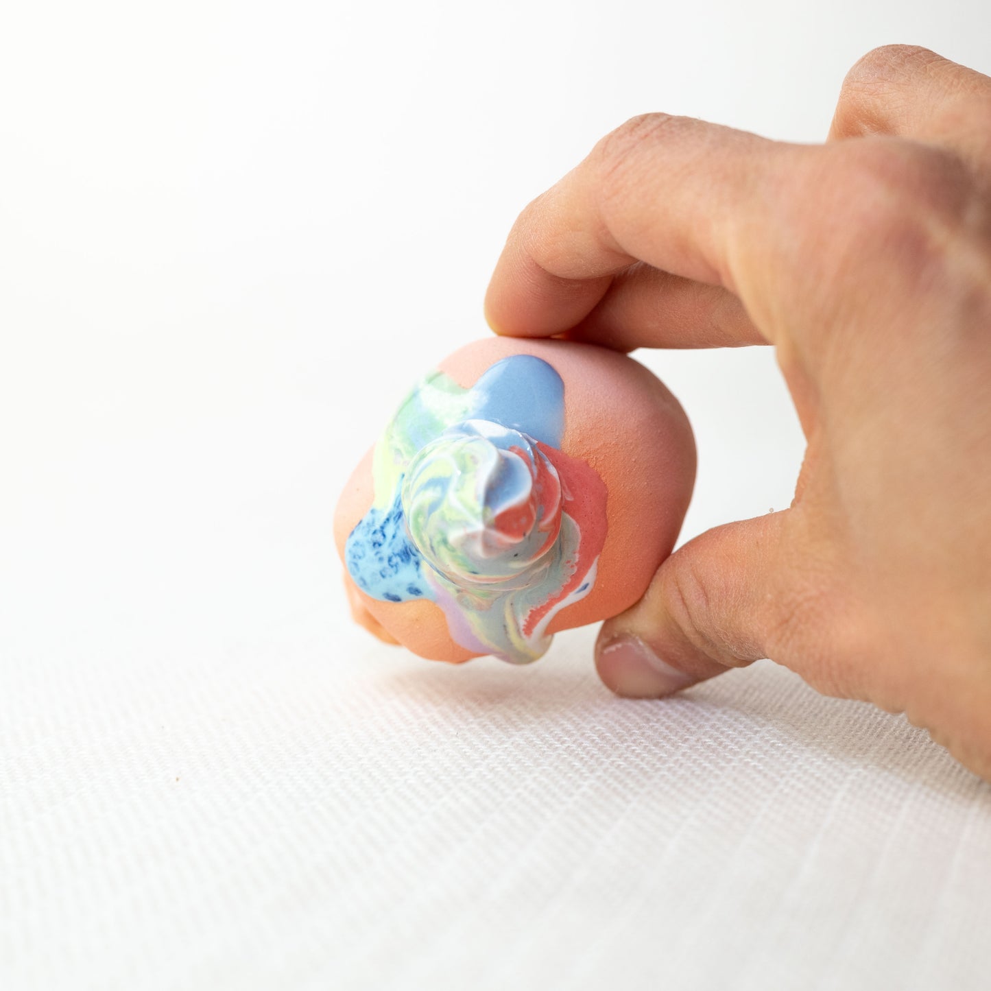 Small Rainbow Unicorn Dessert Skull C6