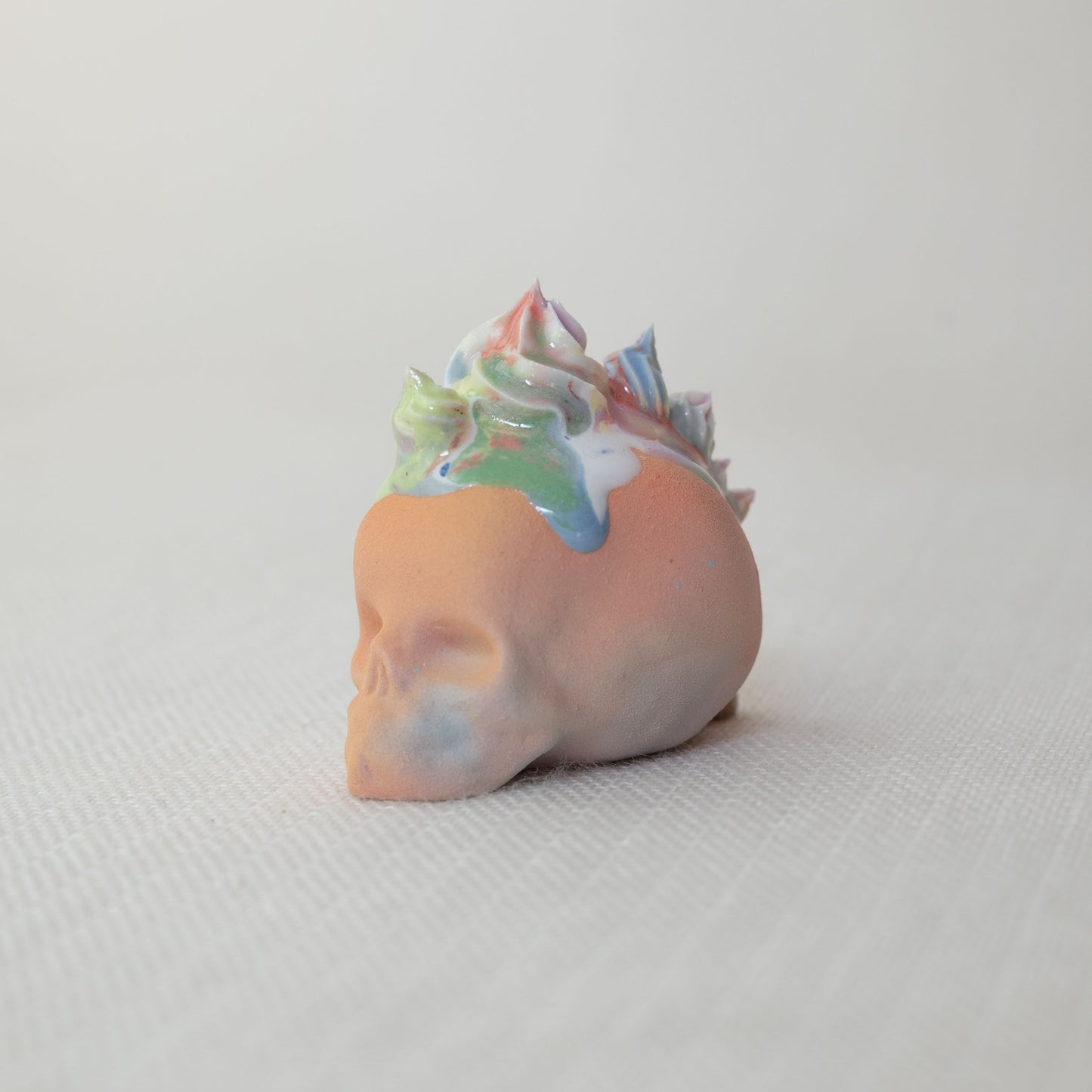 Small Rainbow Unicorn Dessert Skull M2