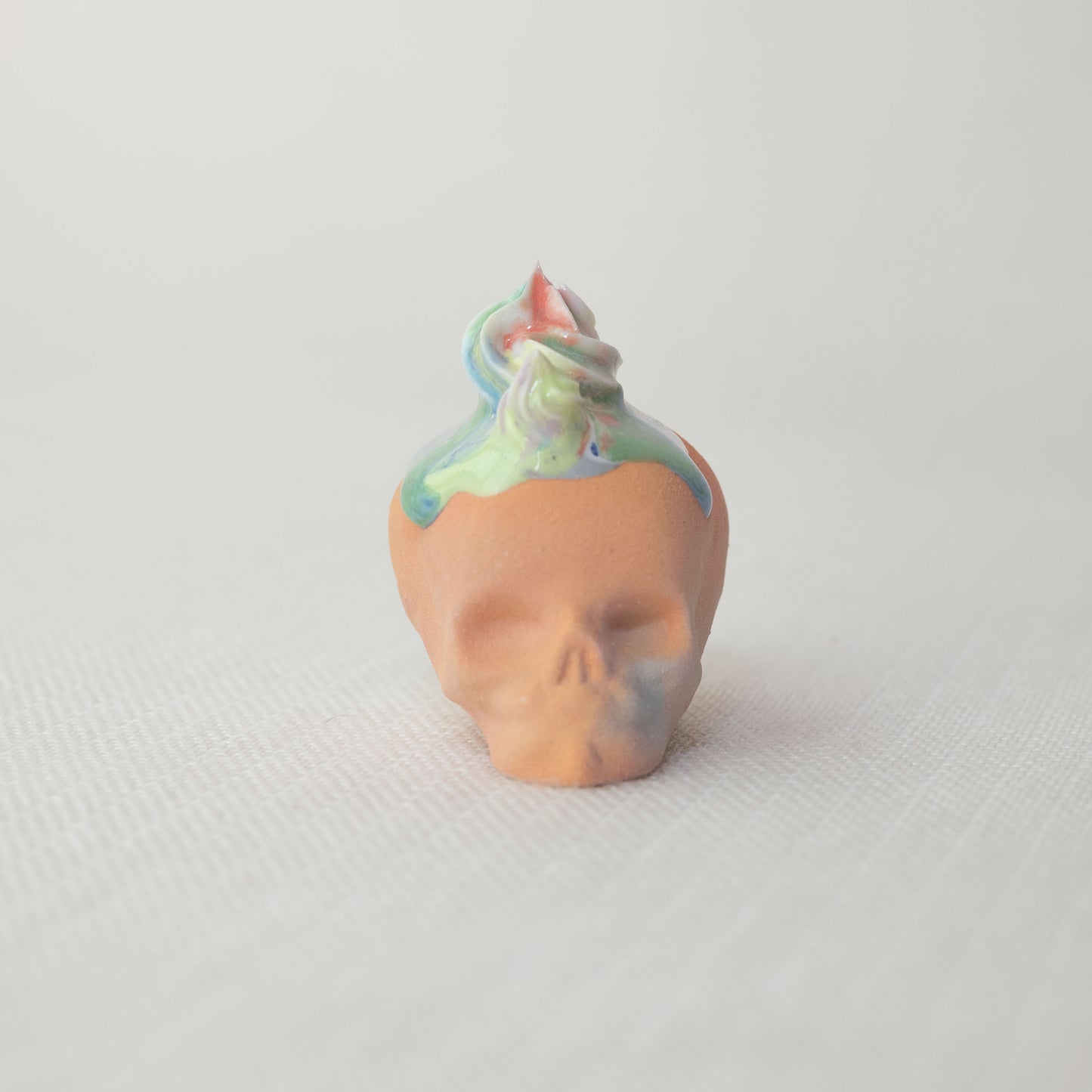 Small Rainbow Unicorn Dessert Skull M2