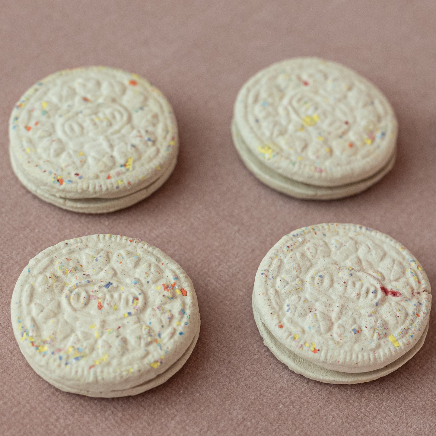 Ceramic "Birthday Cake" Sandwich Cookie