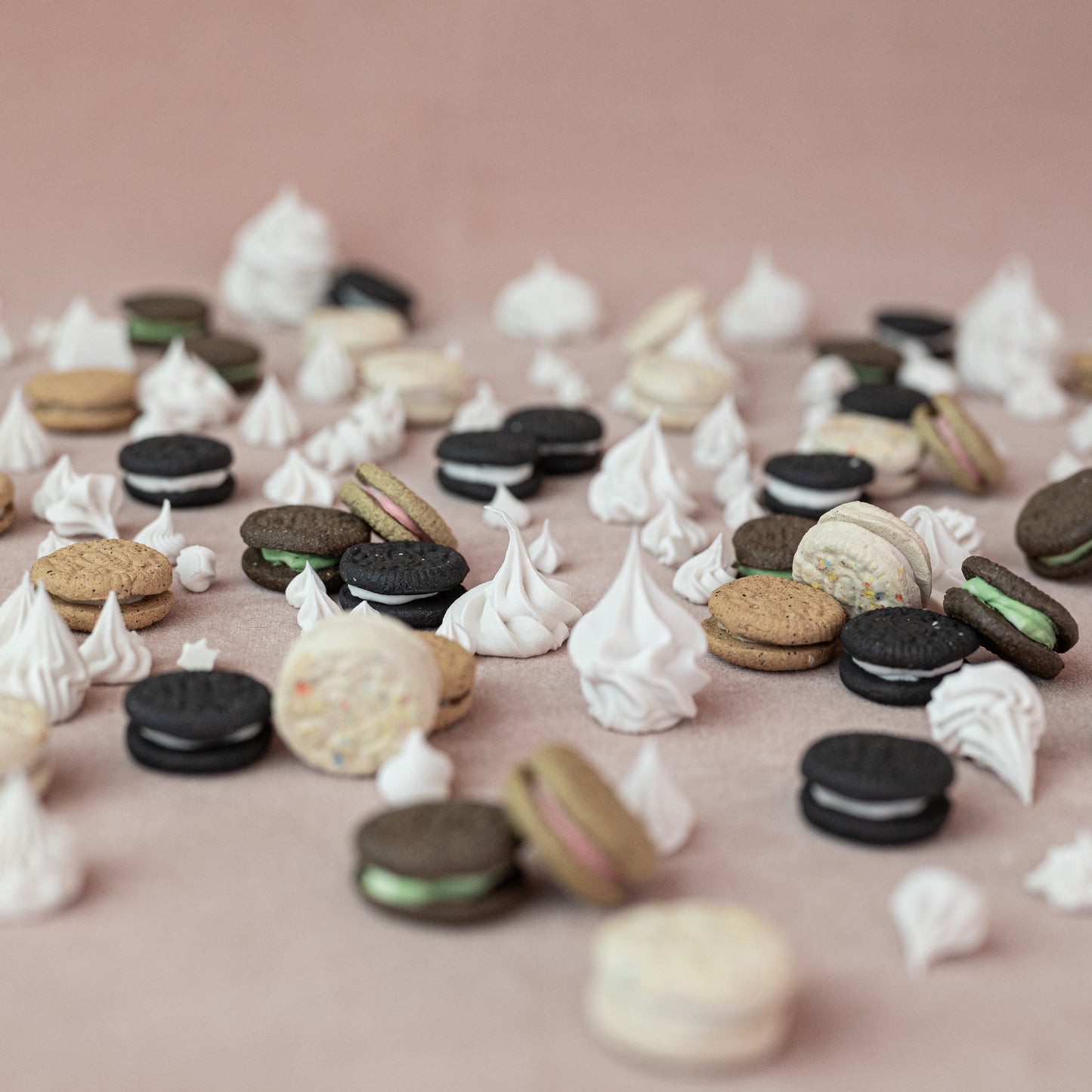 Handful of Ceramic Confetti - Rainbow Cookies and Cream