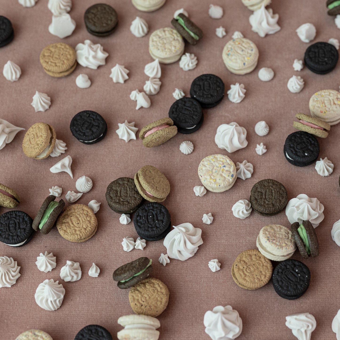 Handful of Ceramic Confetti - Rainbow Cookies and Cream