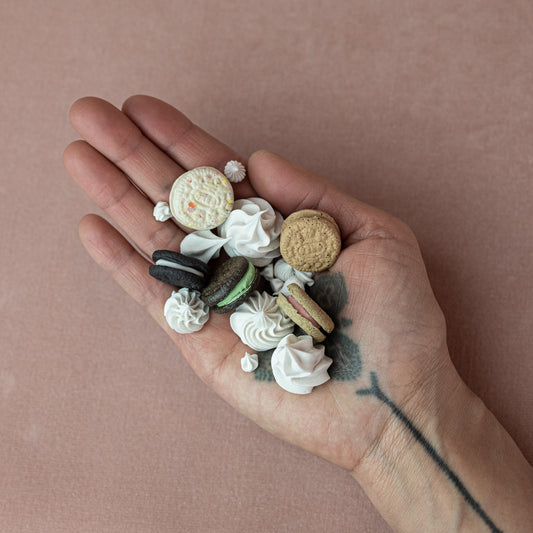 Handful of Ceramic Confetti - Rainbow Cookies and Cream