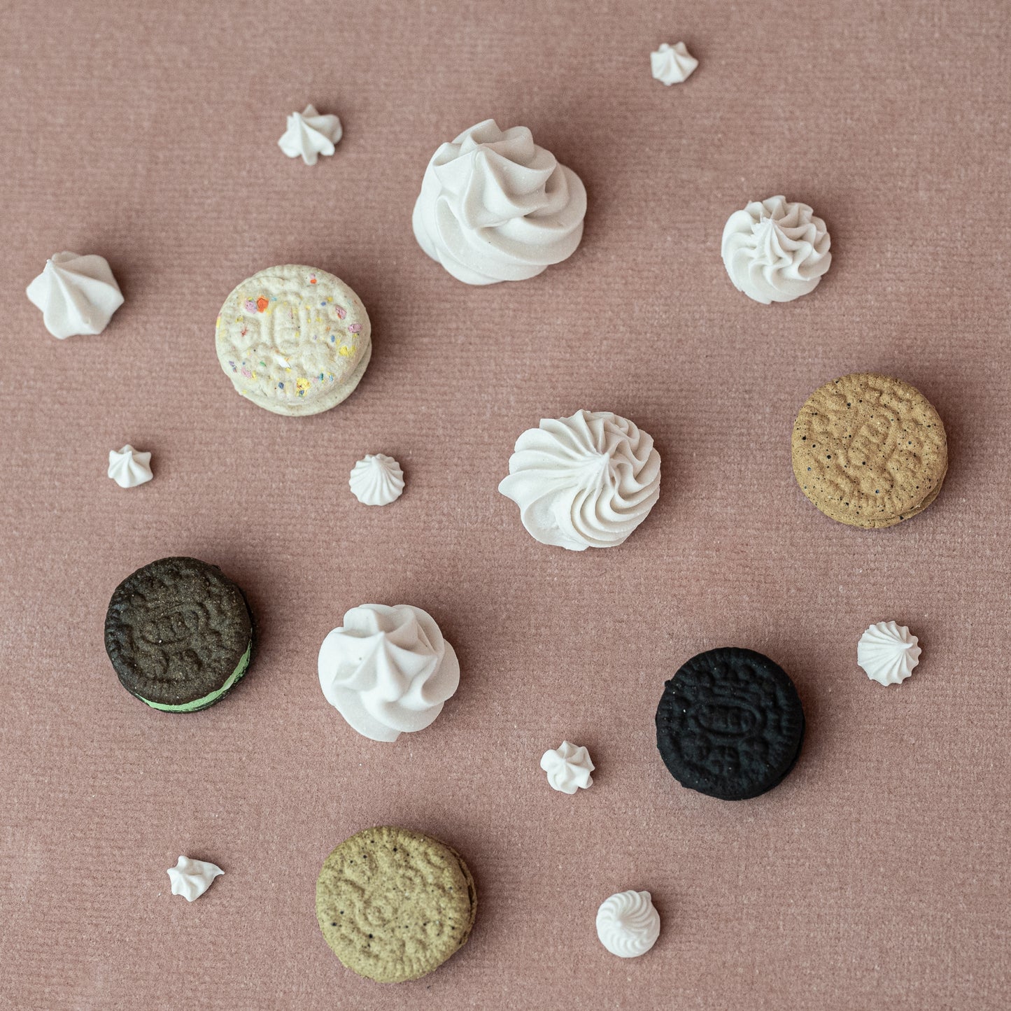 Handful of Ceramic Confetti - Rainbow Cookies and Cream