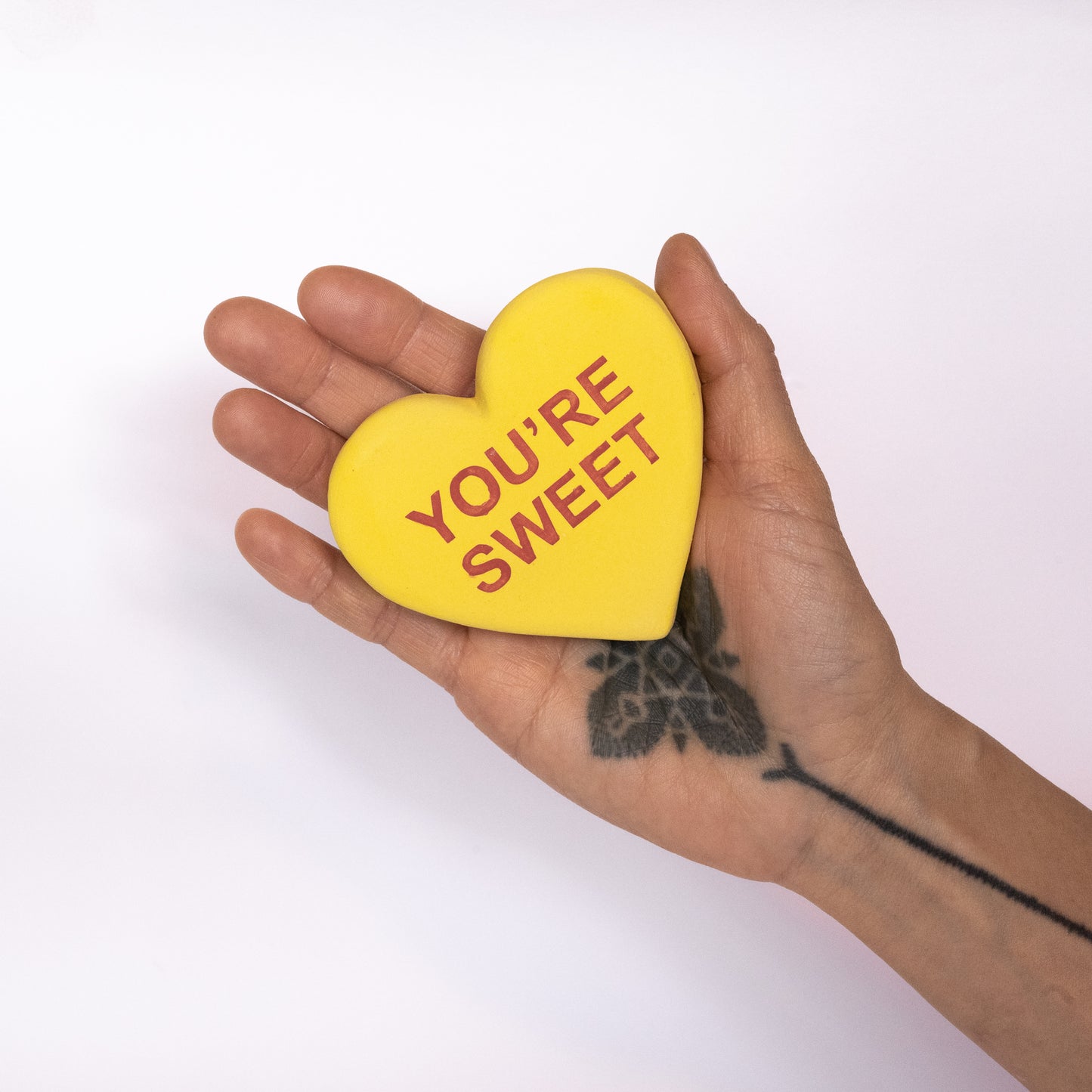 You're sweet  oversized conversation heart ceramic decoration