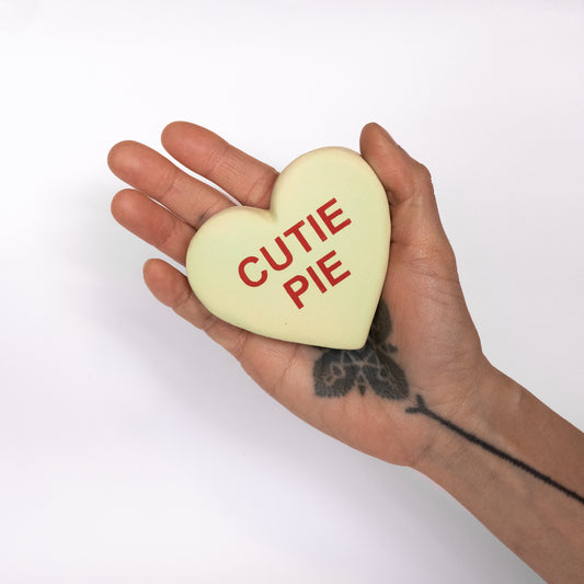 Cutie pie  oversized conversation heart ceramic decoration