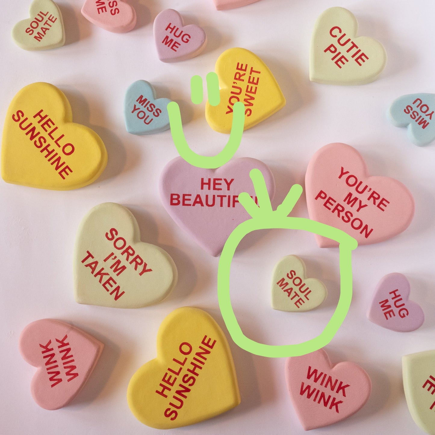 "Soul Mate" Ceramic Conversational Heart