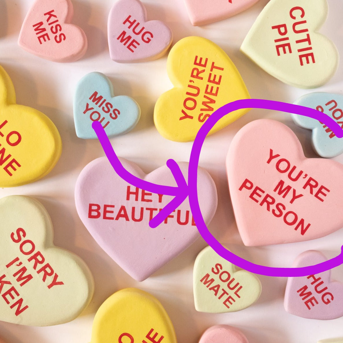 "You're My Person" Ceramic Conversational Heart