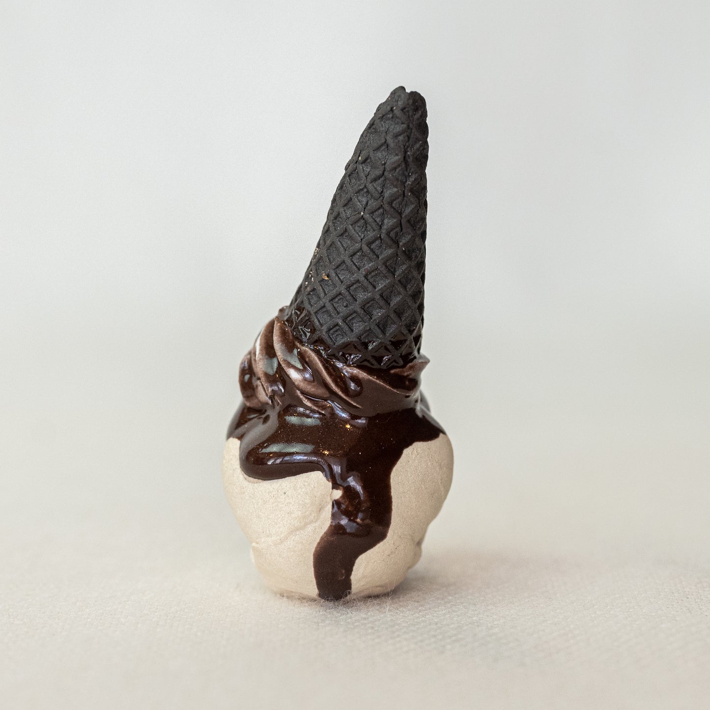 Ceramic Cookies and Cream Vanilla Cone Skull (Small)