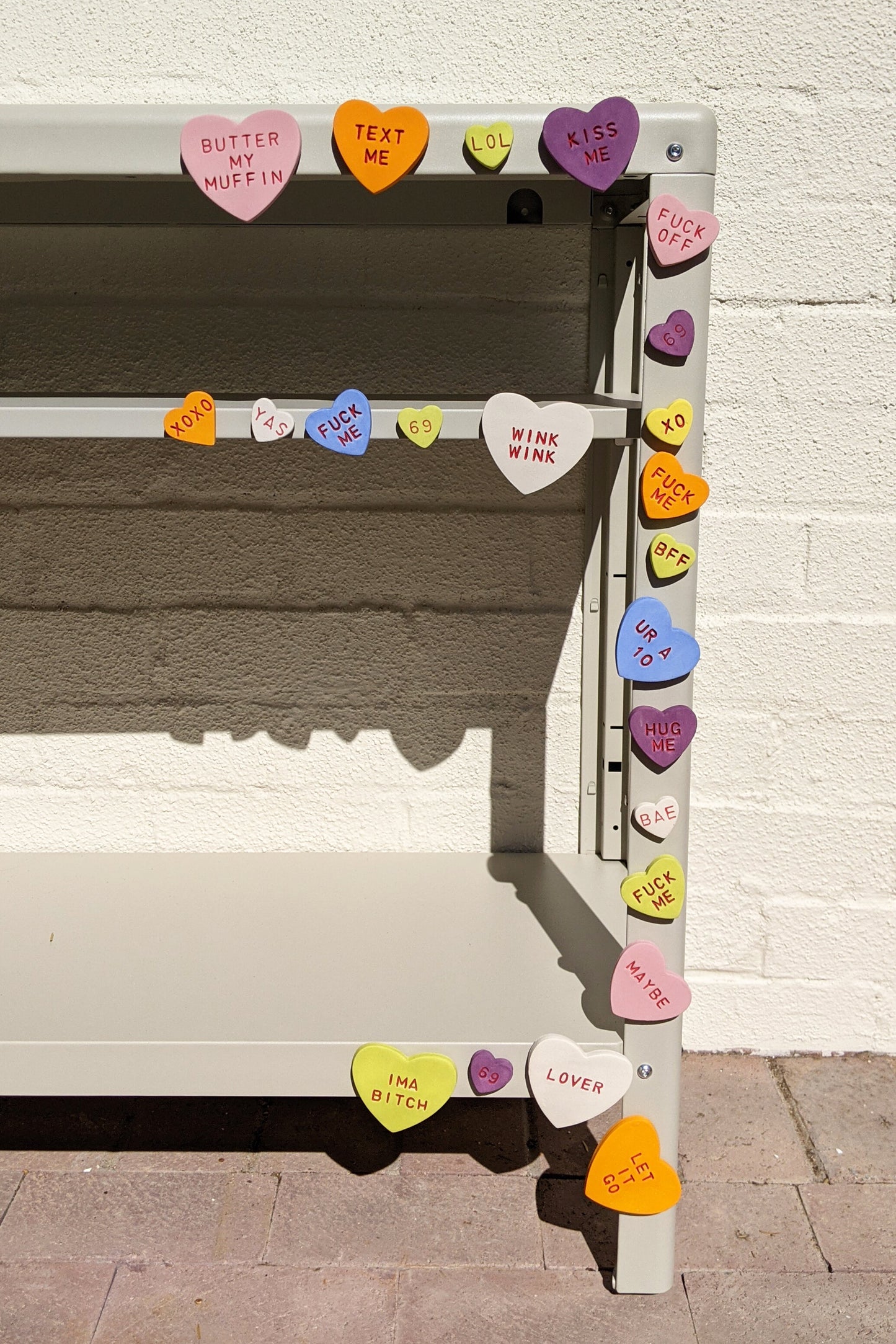 "LOL" Porcelain Conversational Heart Magnet