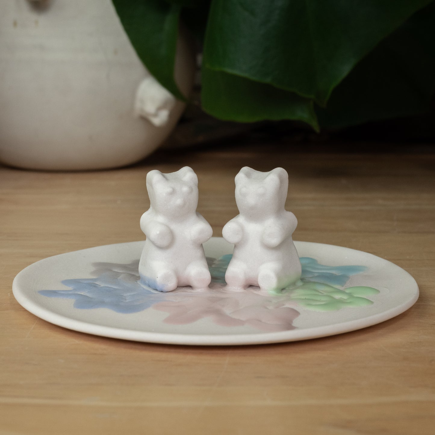 Pastel Large Gummy Bear Pair Jewelry Ring Dish