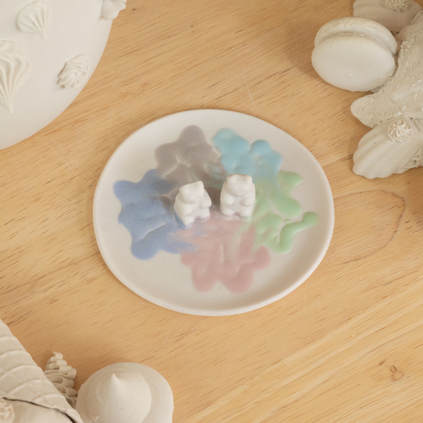 Pastel Gummy Bear Pair Jewelry Ring Dish