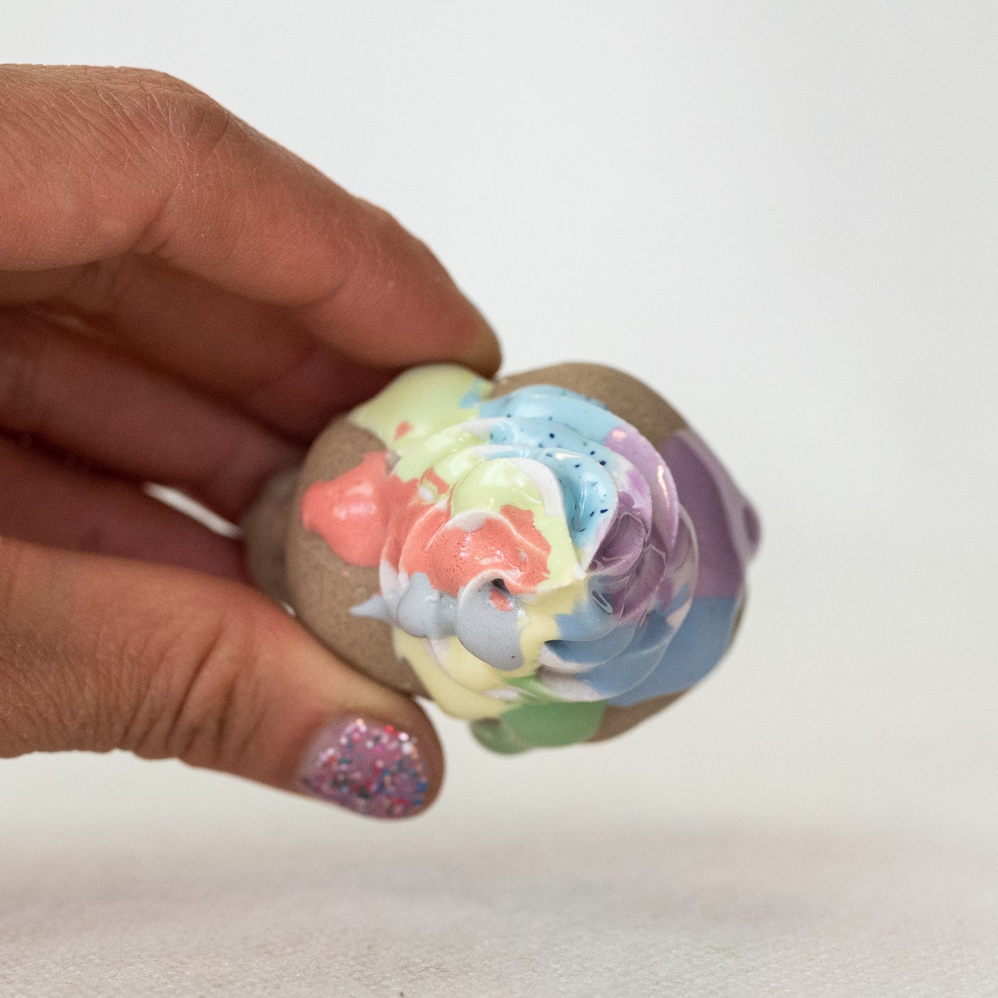 Pastel Rainbow Unicorn Drizzle Skull (Small)