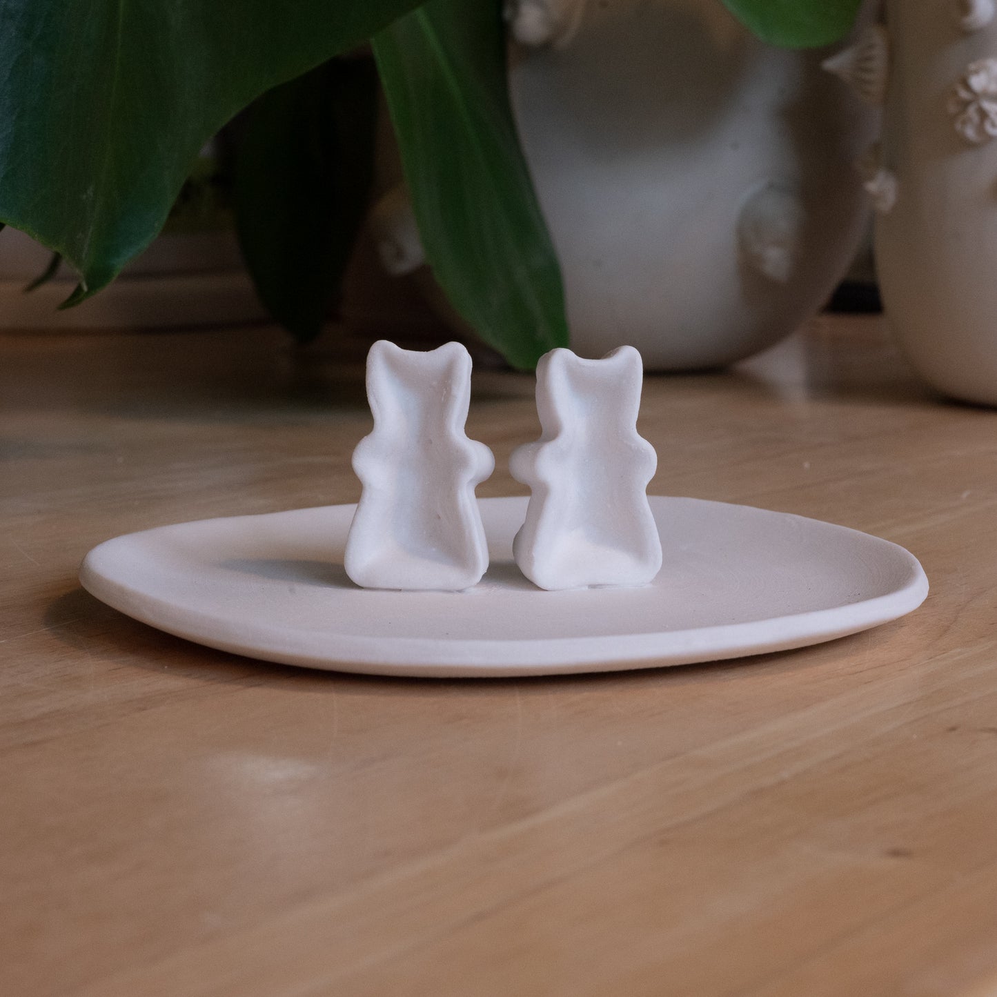 Peace Gummy Bear Pair Large Jewelry Ring Dish