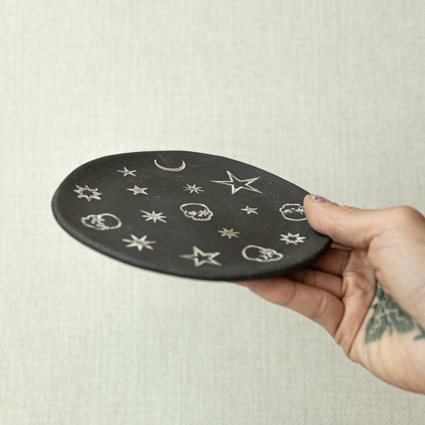 Skulls in Space Ceramic Dish