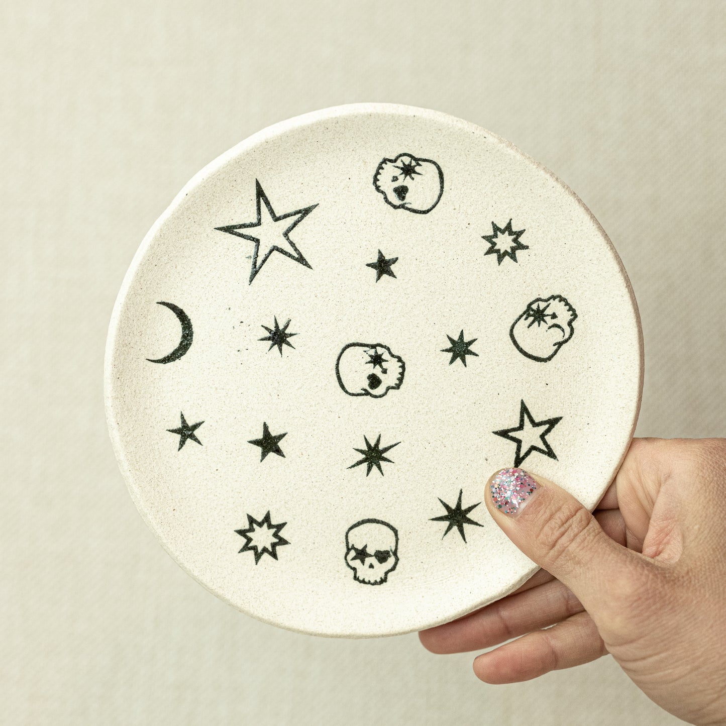 Skulls in Space Ceramic Dish