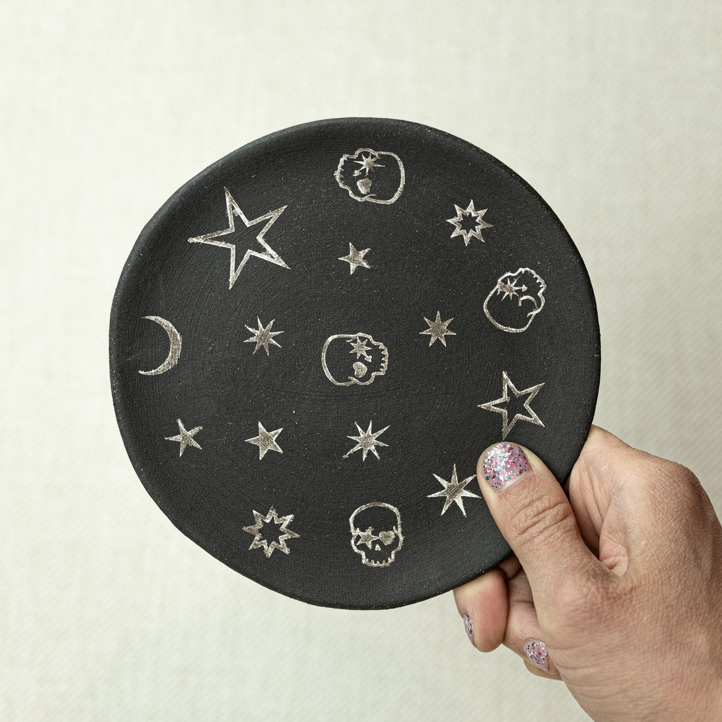 Skulls in Space Ceramic Dish