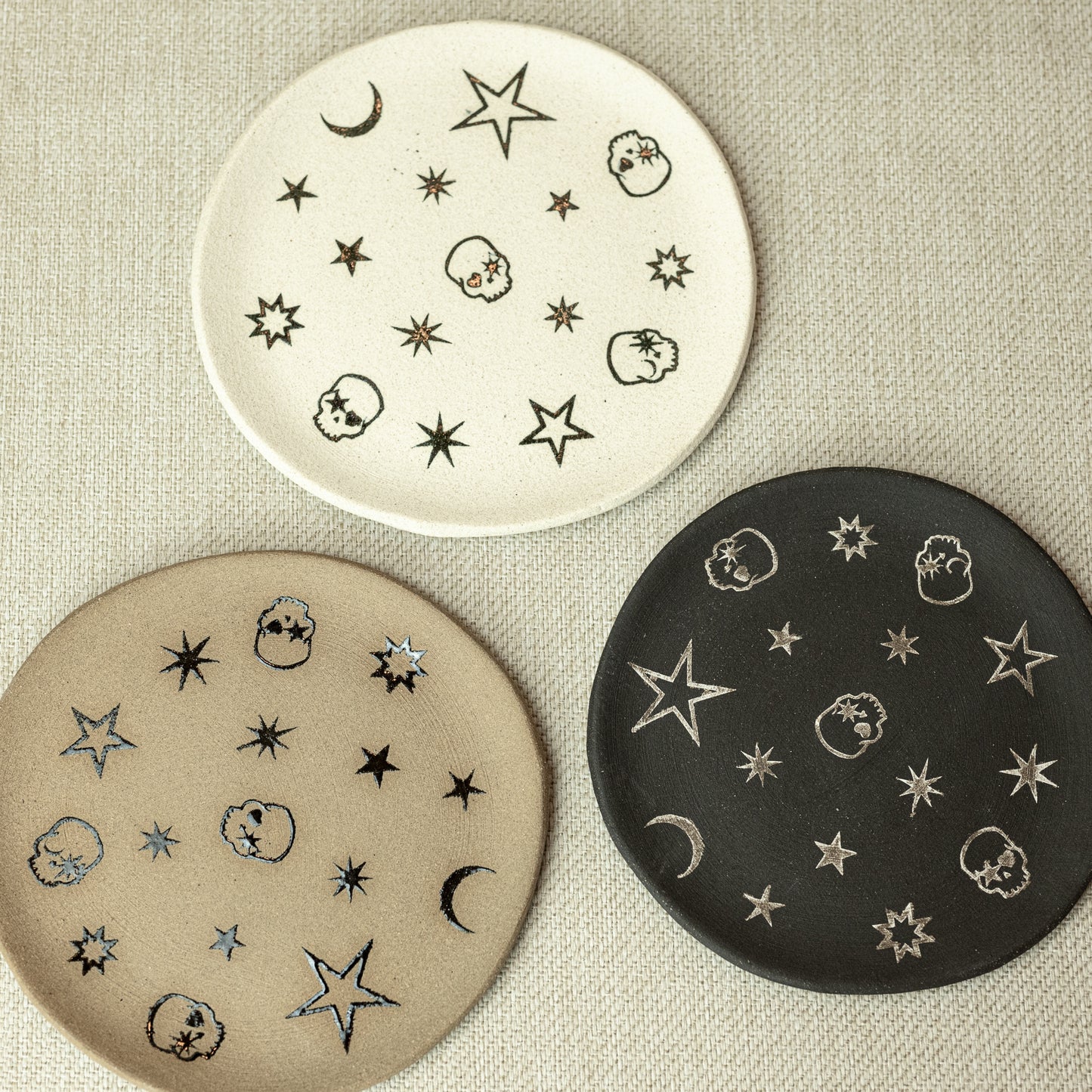 Skulls in Space Ceramic Dish