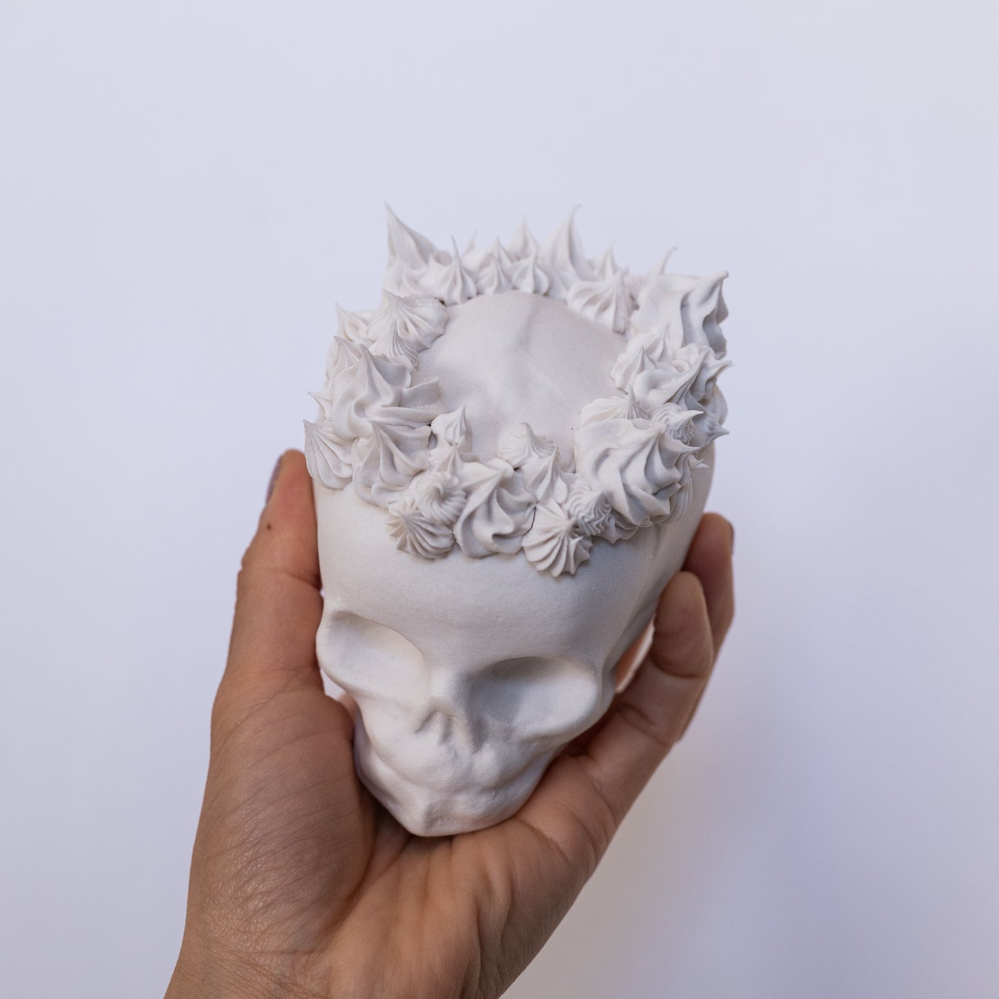 Porcelain Skull with Victory Crown (Large)