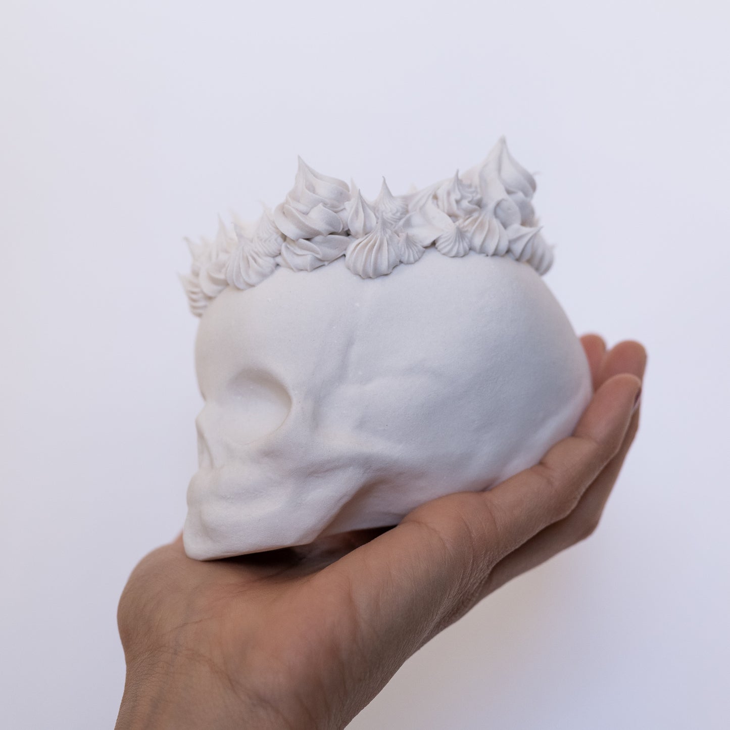 Porcelain Skull with Victory Crown (Large)