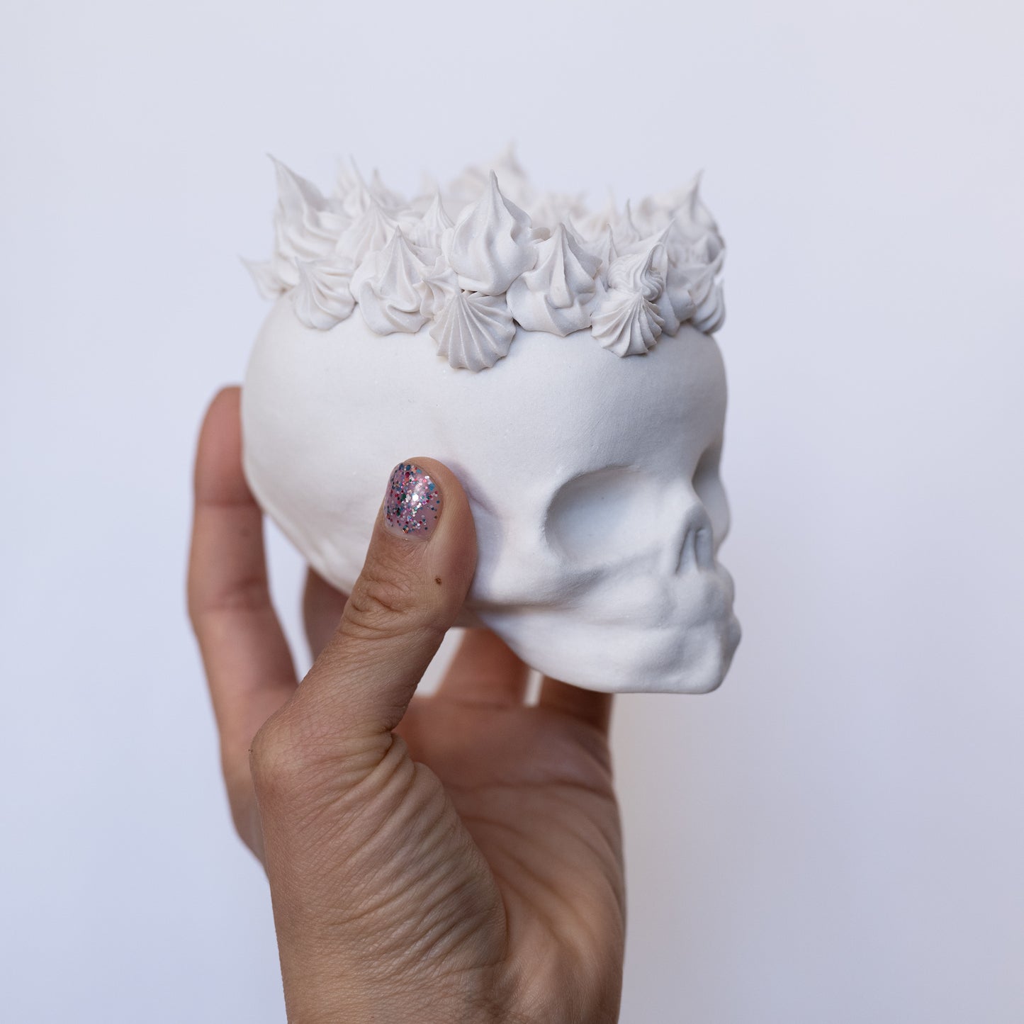 Porcelain Skull with Victory Crown (Large)