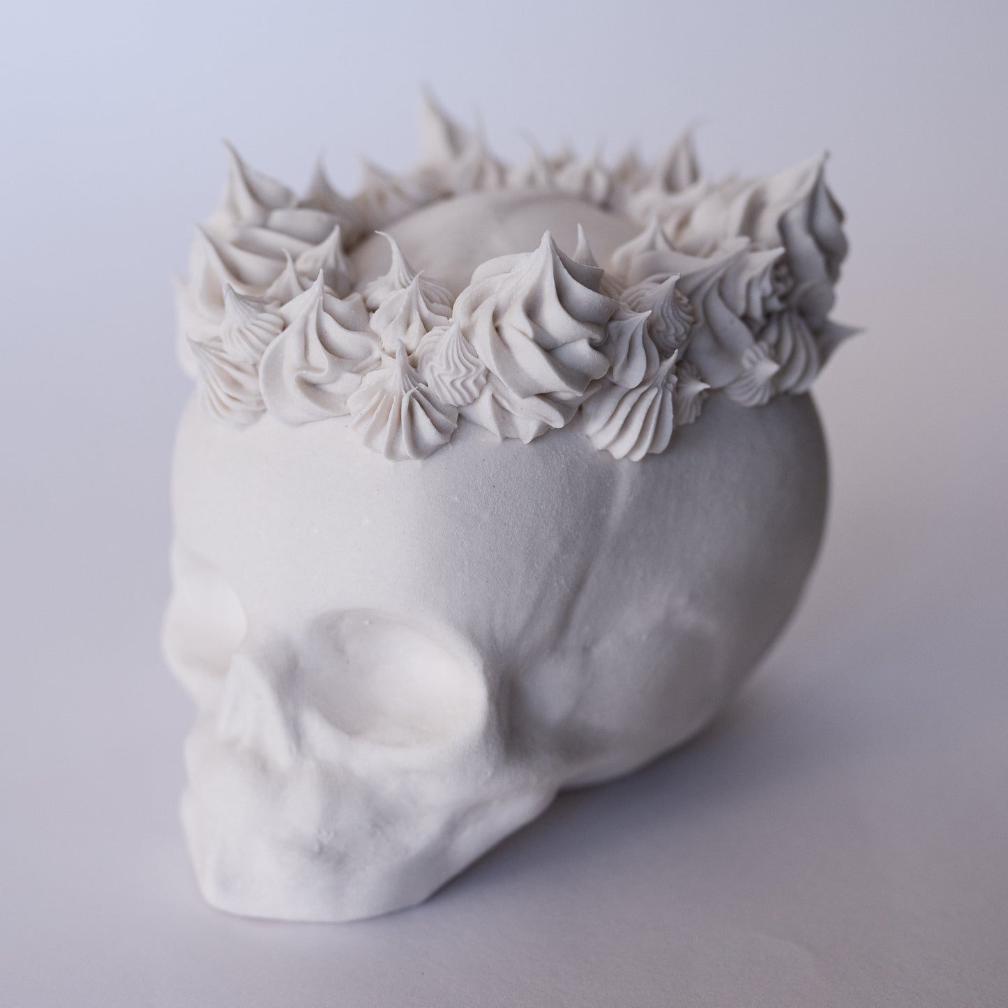Porcelain Skull with Victory Crown (Large)