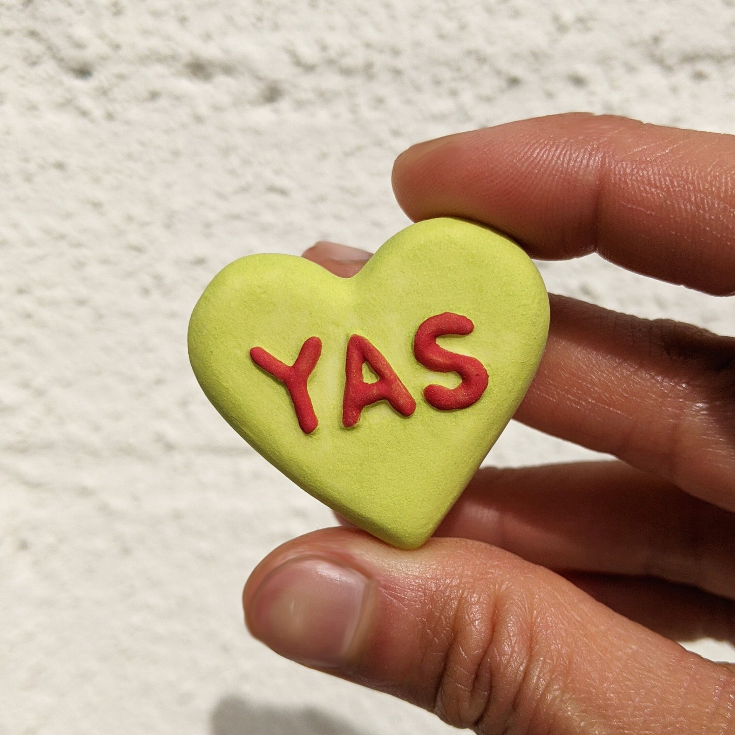 yas conversation heart decoration ceramic porcelain hand painted