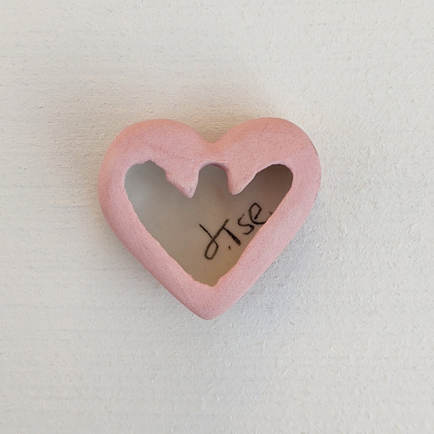 "XO" Porcelain Puffy Conversational Heart