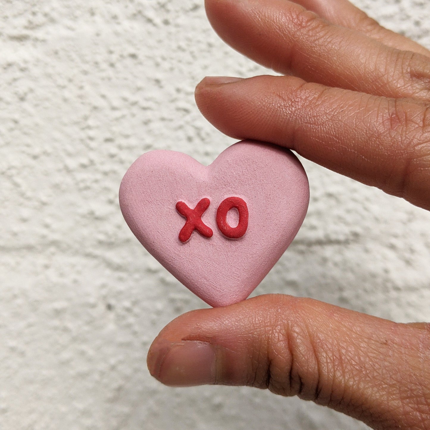 xo conversation heart decoration ceramic porcelain hand painted