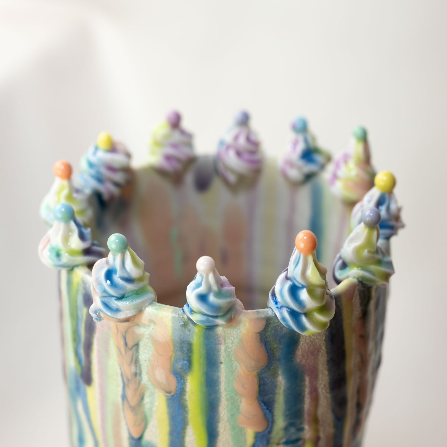 Splatter Rainbow Cake Vase 3