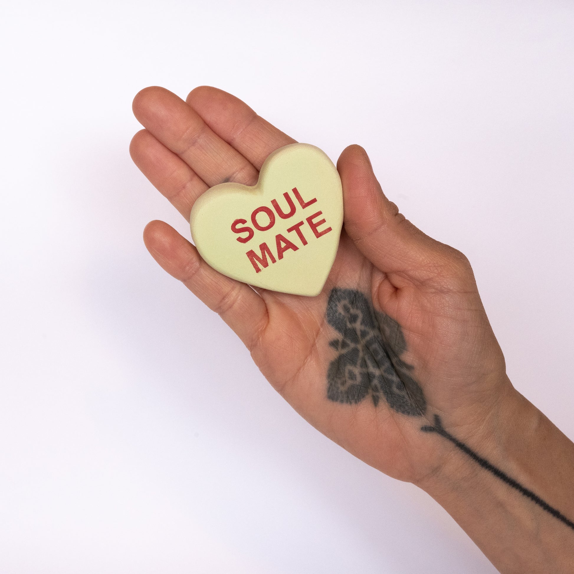 soul mate  oversized conversation heart ceramic decoration