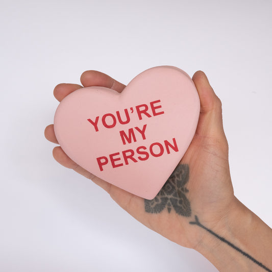 "You're My Person" Ceramic Conversational Heart