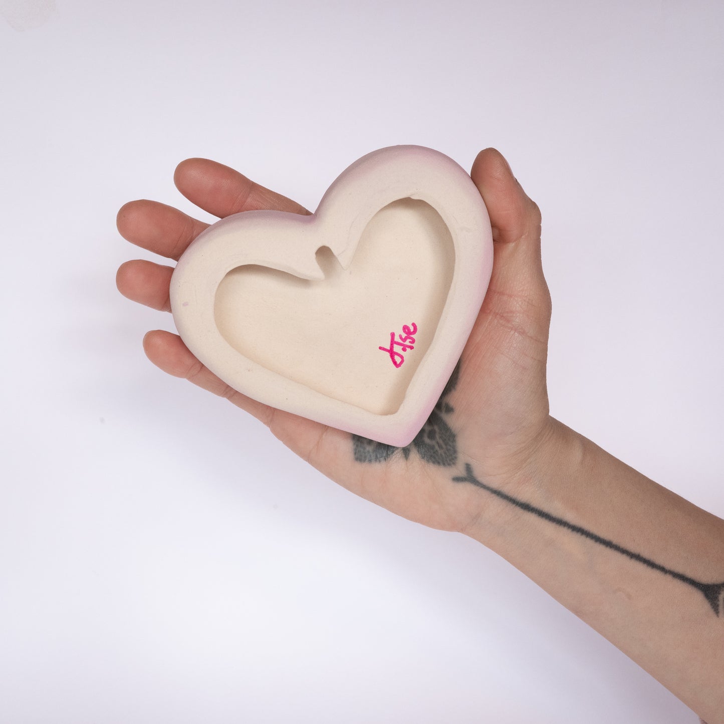"Hey Beautiful" Ceramic Conversational Heart