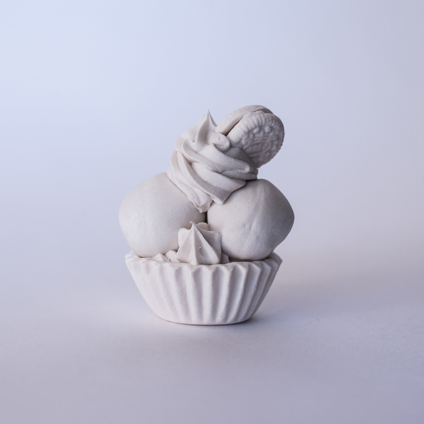 Twin Cupcake with Cookie (Limited Edition Porcelain Sculpture)