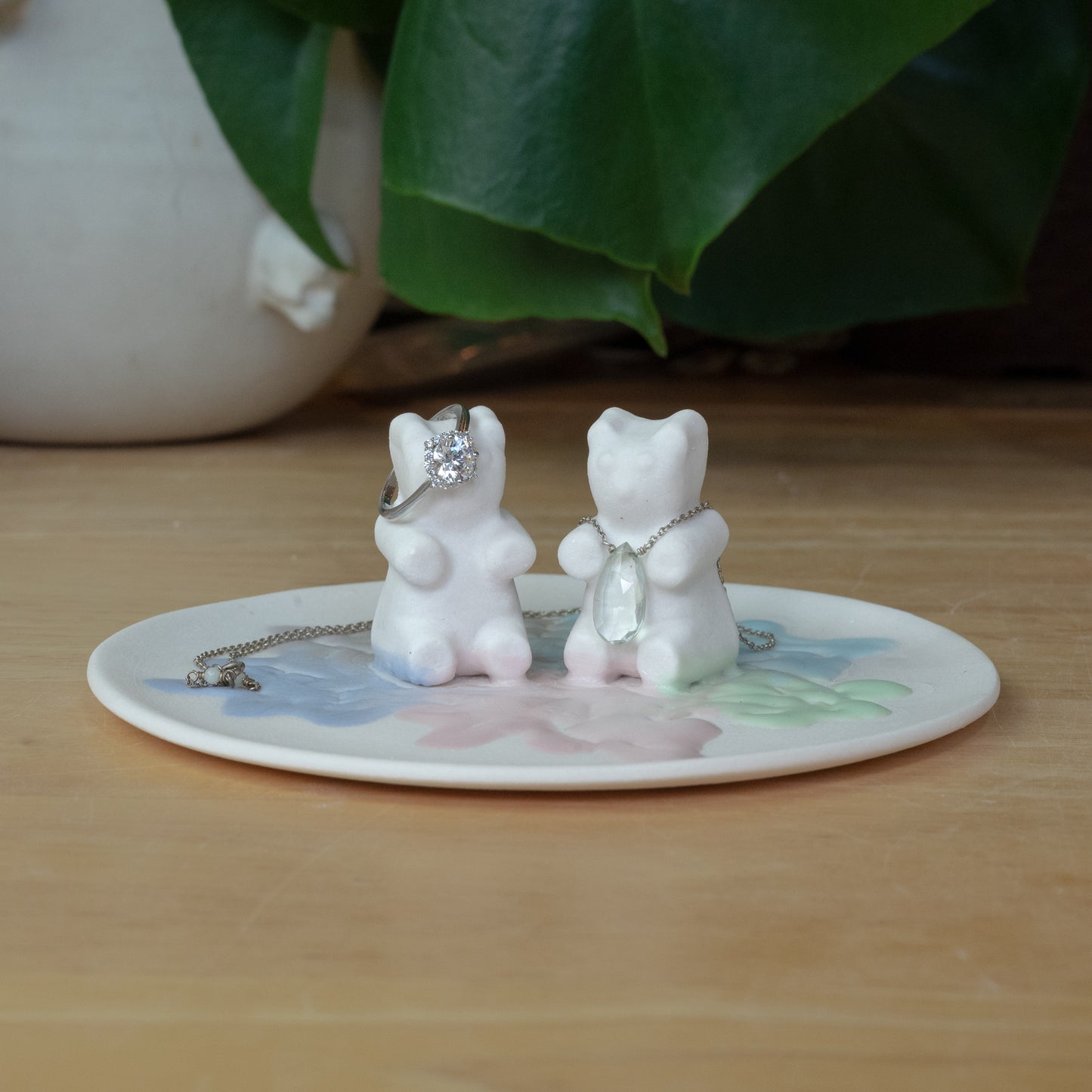 Pastel Large Gummy Bear Pair Jewelry Ring Dish