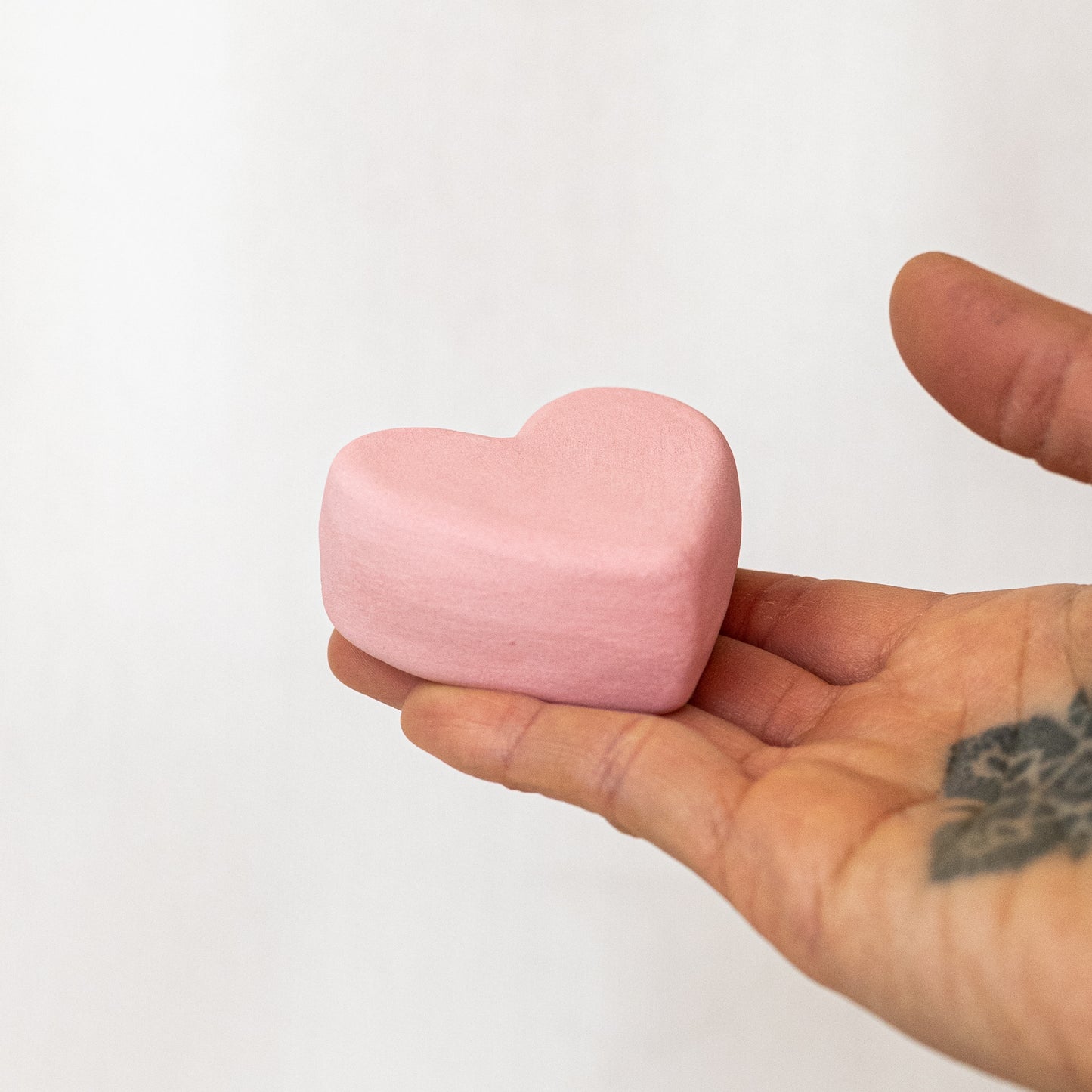 "Lucky Charm" Pink Heart Ceramic Sculpture
